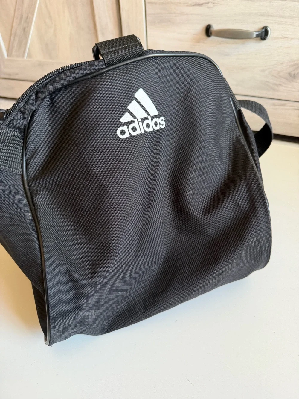 Classic adidas Black and White Small Duffel Bag